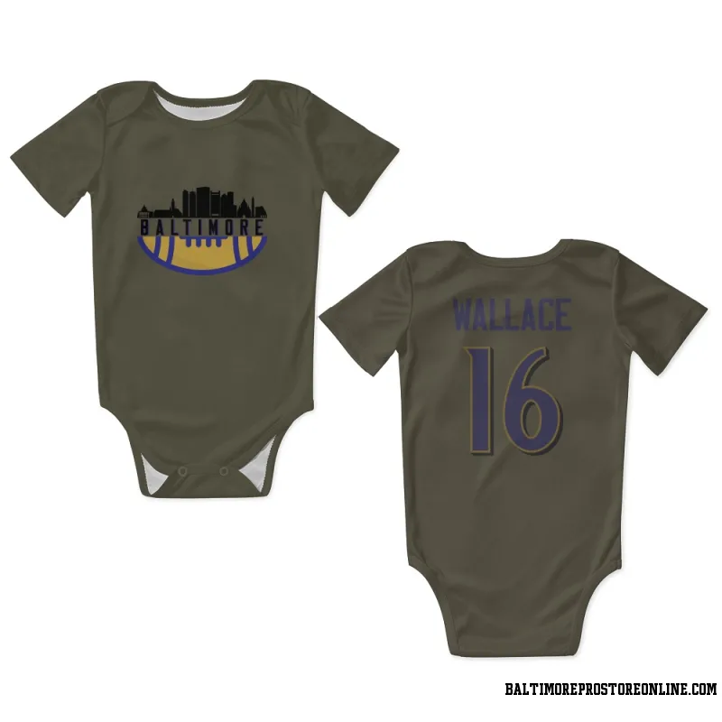 Olive Baltimore Ravens  Tylan Wallace  Newborn & Infant Bodysuit