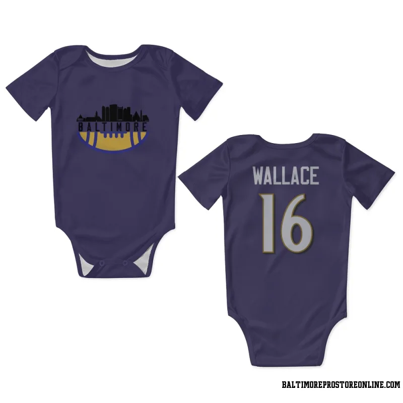 Purple Baltimore Ravens  Tylan Wallace  Newborn & Infant Bodysuit